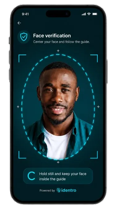 Identro liveness SDK mobile preview